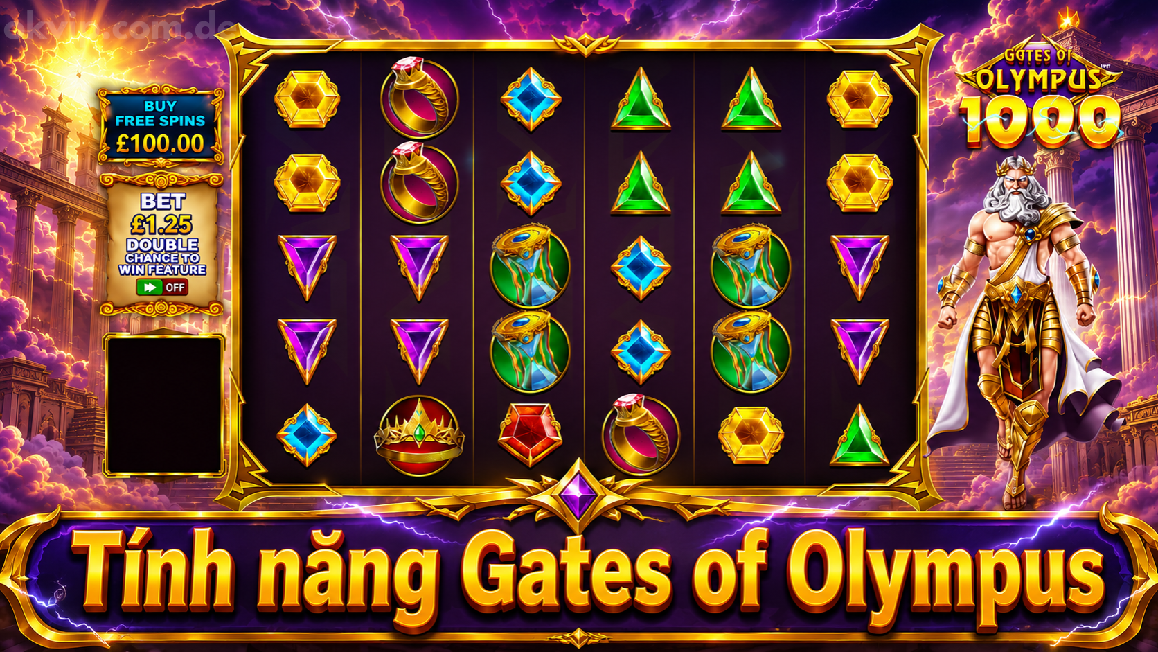 Quả Cầu Nhân Thưởng & Vòng Free Spin Zeus Gates of Olympus